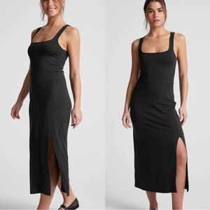 NWT BEYOND YOGA Featherlight Dark Gray Maxi Dress Sz L
